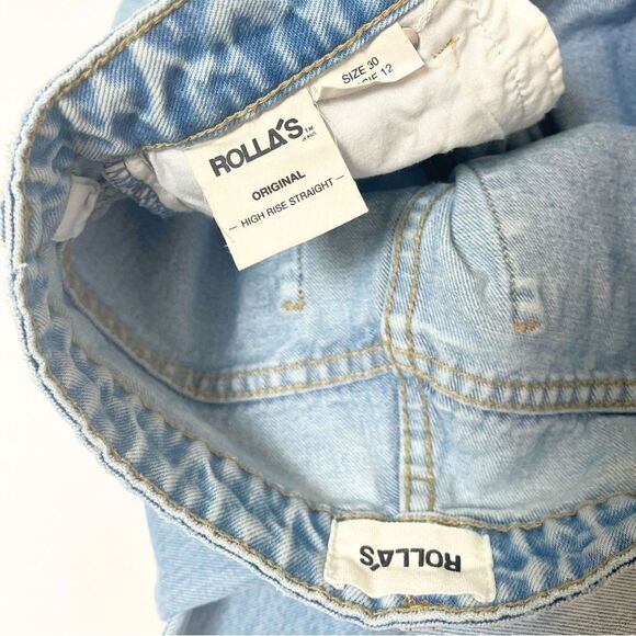 ROLLA’S Original Straight Jeans | High Rise | Sunbleach Worn | Distressed | 30 - Picture 11 of 13